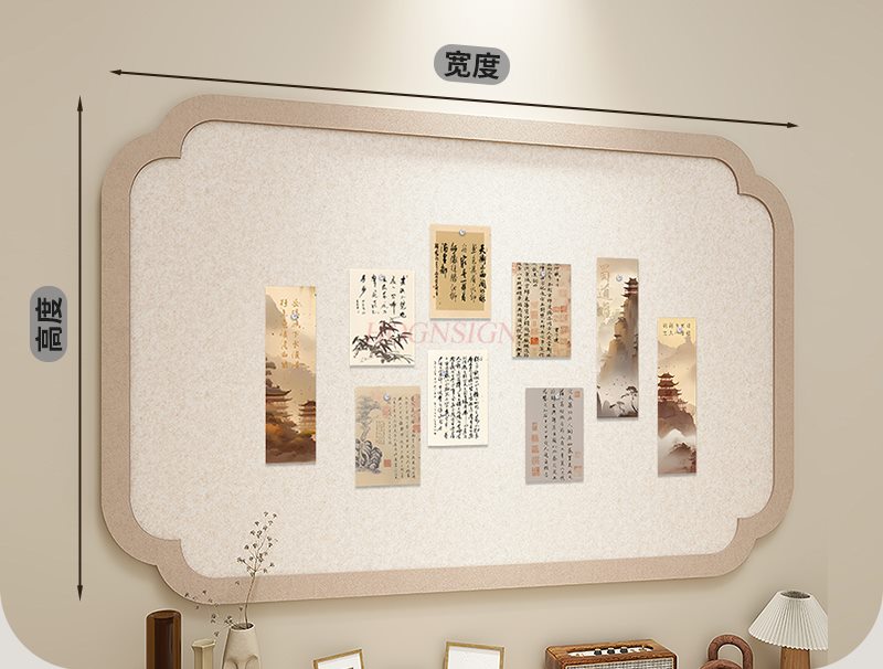 1pcs National style felt board - đánh giá và giá Engraved Wood Frame